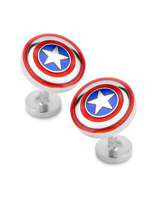Cufflinks Inc. Red Captain America Cuff Links for men