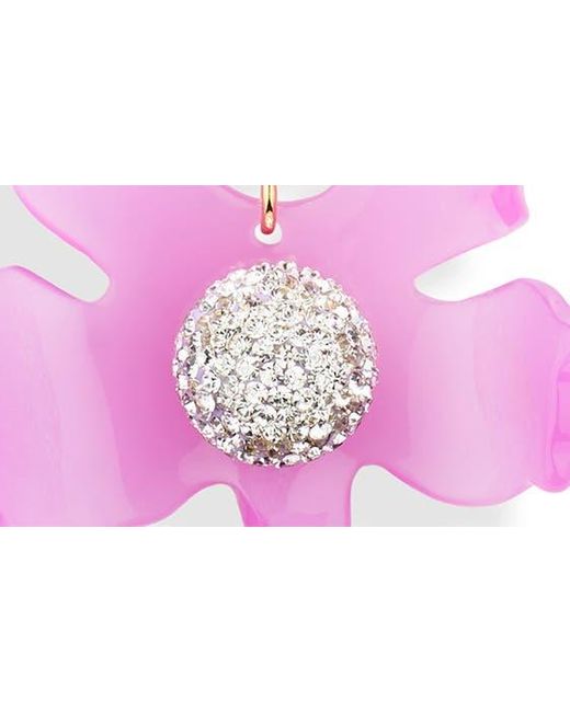 Lele Sadoughi Pink Crystal Lily Earrings