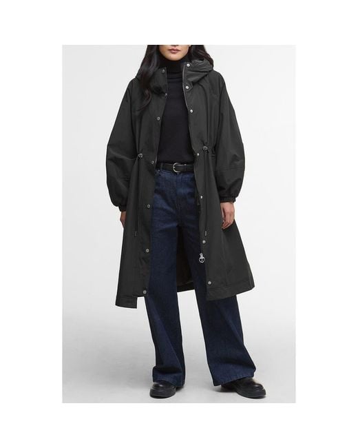Barbour Black Sidney Longline Waterproof Jacket