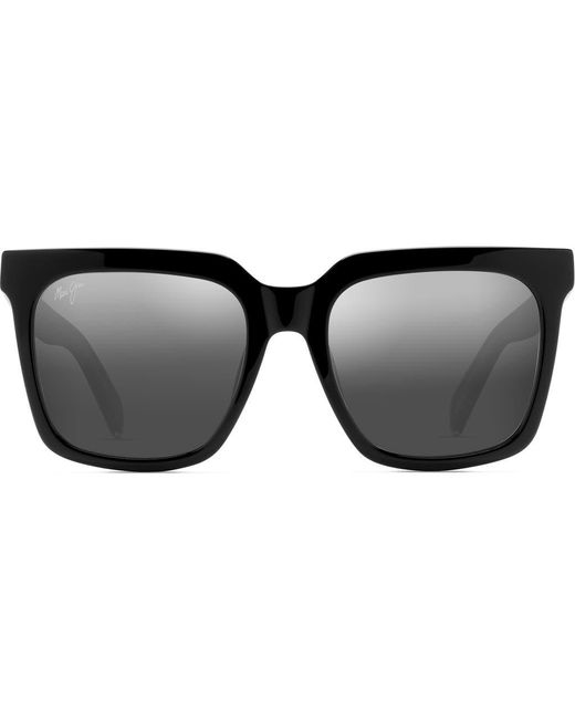 Maui Jim Black Rooftops 54Mm Polarizedplus2 Square Sunglasses