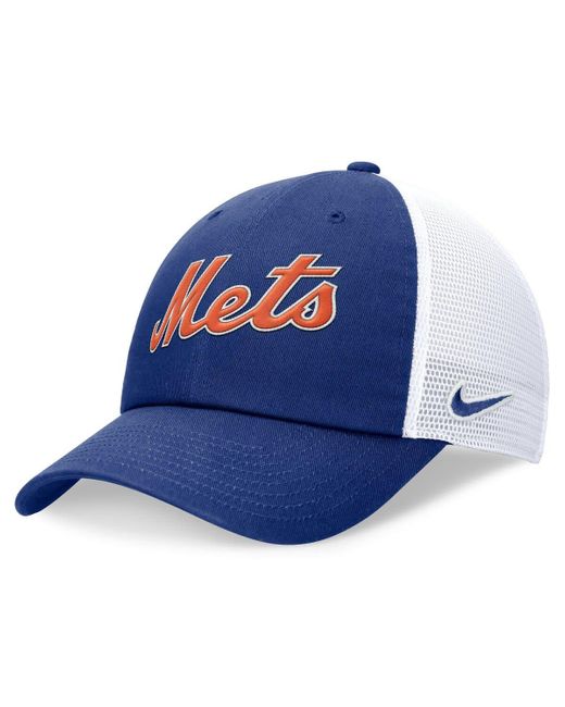 Nike Blue New York Mets Evergreen Wordmark Trucker Adjustable Hat At Nordstrom for men