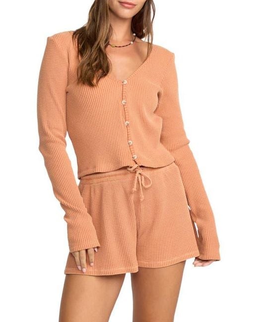 Billabong Orange Debbie Vibes Thermal Shorts