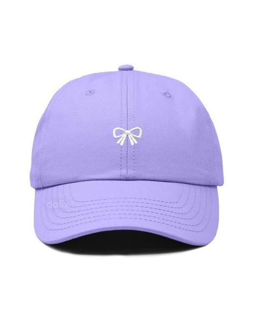 Alix Purple Bow Dad Cap