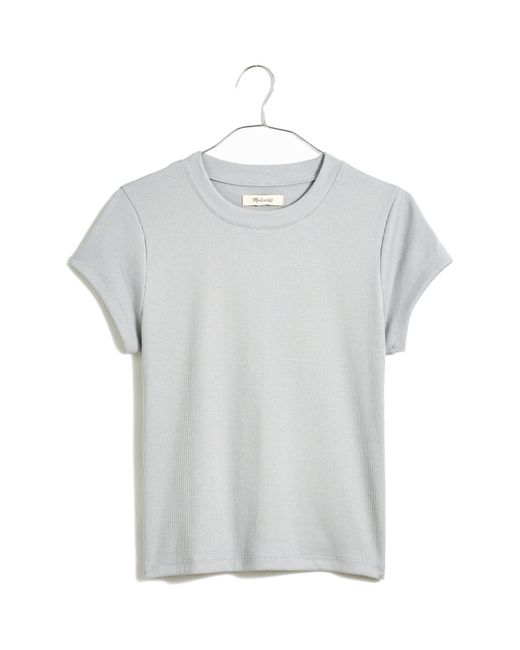 Madewell Gray Supima Cotton Rib T-shirt