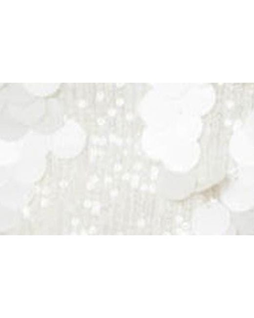 Edikted White Samara Strapless Sequin Top