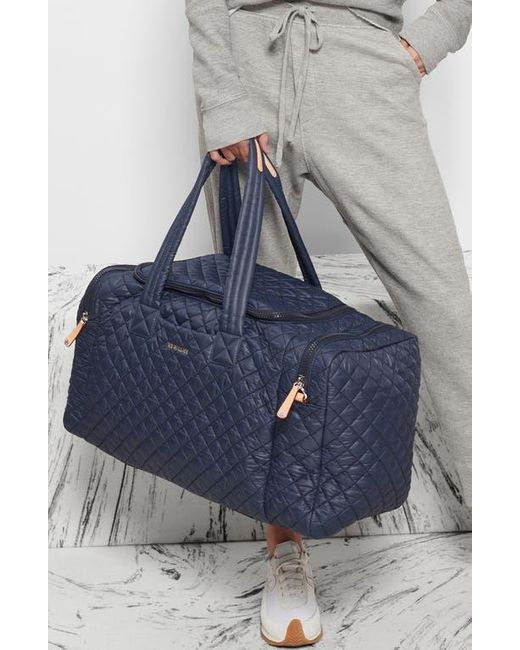 MZ Wallace Blue Large Metro Team Quilted Nylon Duffle Bag