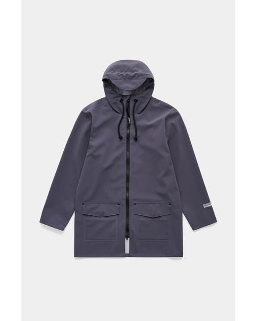 Stutterheim Blue Stockholm Patch Matte Raincoat