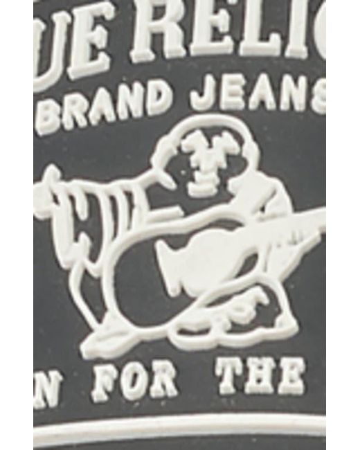 True Religion Black 's Graphic Slide Sandals – Bold Block for men