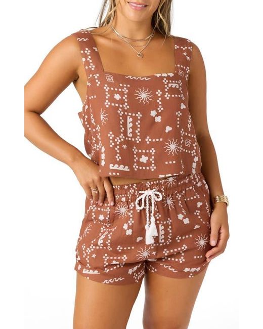 O'neill Sportswear Orange Keely Crop Shell