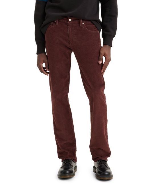 Levi's Red 511 Slim Fit Corduroy Pants for men