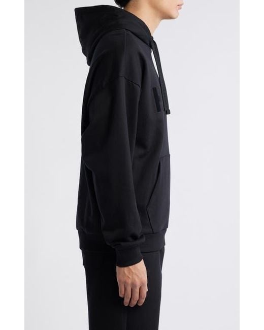 HUGO Black Ditchle Oversize Logo Graphic Hoodie for men
