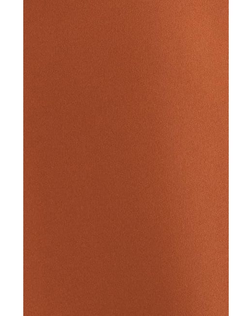 Anne Klein Orange Pleated Split Neck Top
