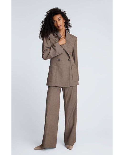 Kenneth Cole Brown Double Breasted Contour Jacket