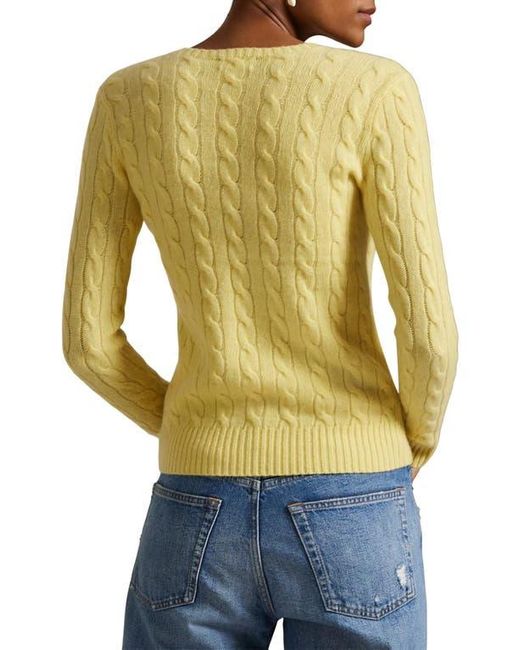 Polo Ralph Lauren Cable Stitch Wool Cashmere Sweater In Yellow Lyst polo-ralph-lauren-cable-stitch-wool-cashmere-sweater-in-yellow-lyst