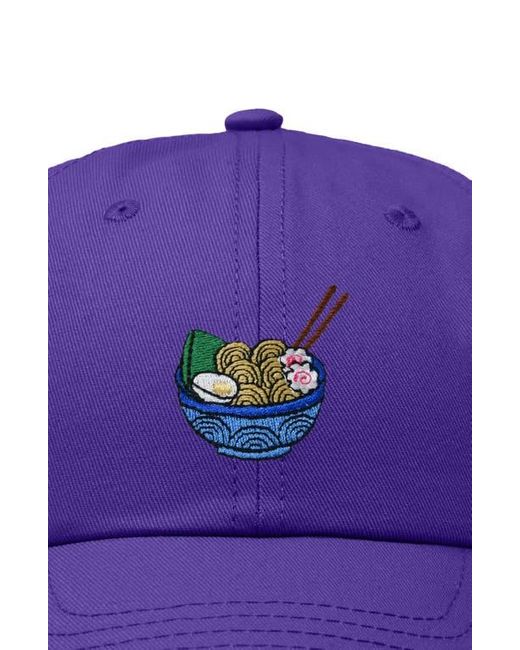 Alix Purple Noodles Embroidered Casual Cap