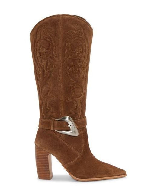 Vince Camuto Brown Biancaa Pointed Toe Western Boot