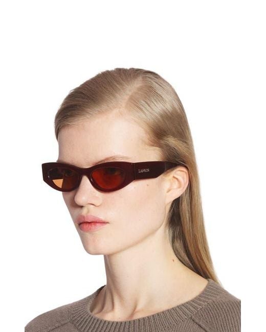 Lanvin Brown Logo Sunglasses