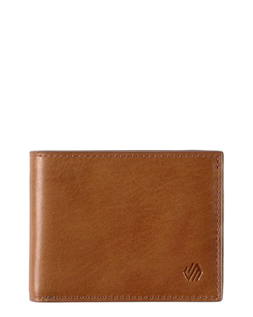 Johnston & Murphy Brown Rhodes Leather Bifold Wallet for men
