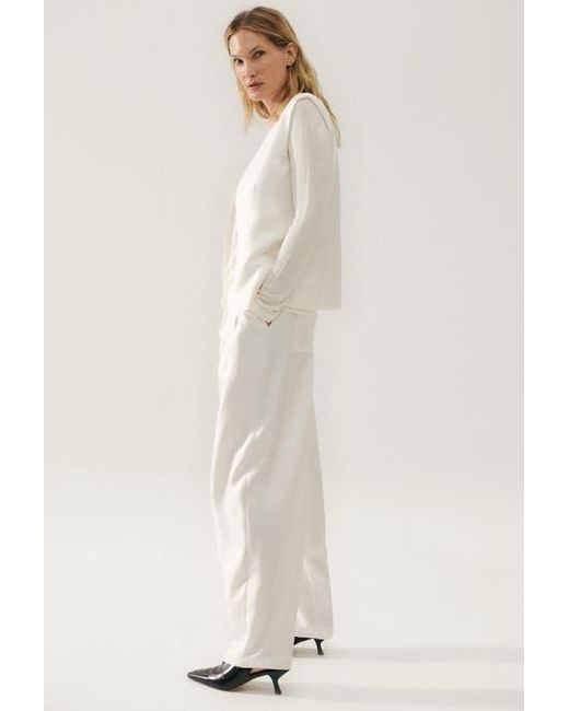 SILK LAUNDRY Natural Twill Slouch Pants
