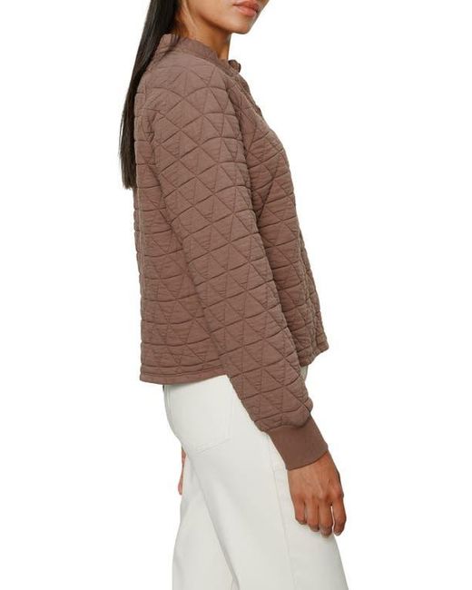 Sanctuary Brown Quilted Sweatshirt