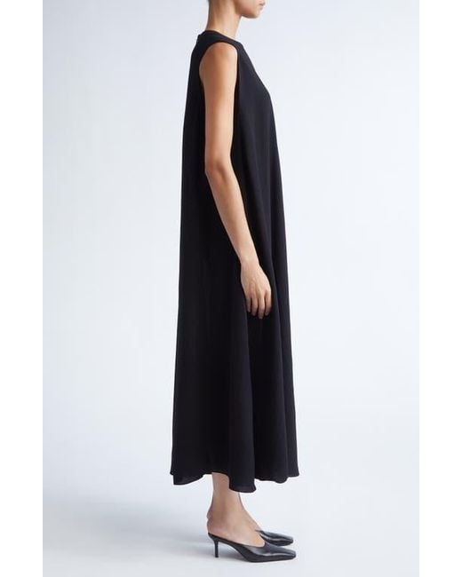GIA STUDIOS Black Madeleine Sleeveless Chiffon Dress