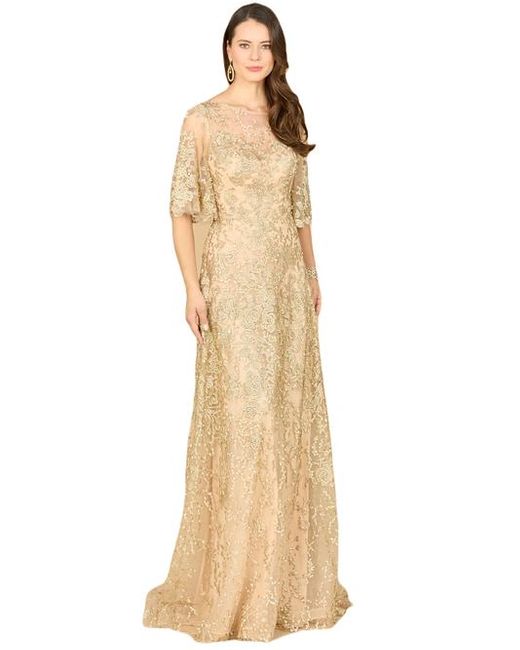 LARA New York Natural Cape Sleeve Mother's Gown