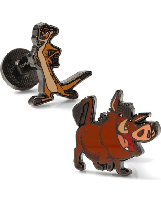 Cufflinks Inc. Brown Timon & Pumbaa Cuff Links for men