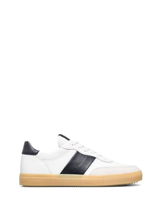 CLAE White Davis Perforated Low Top Sneaker for men