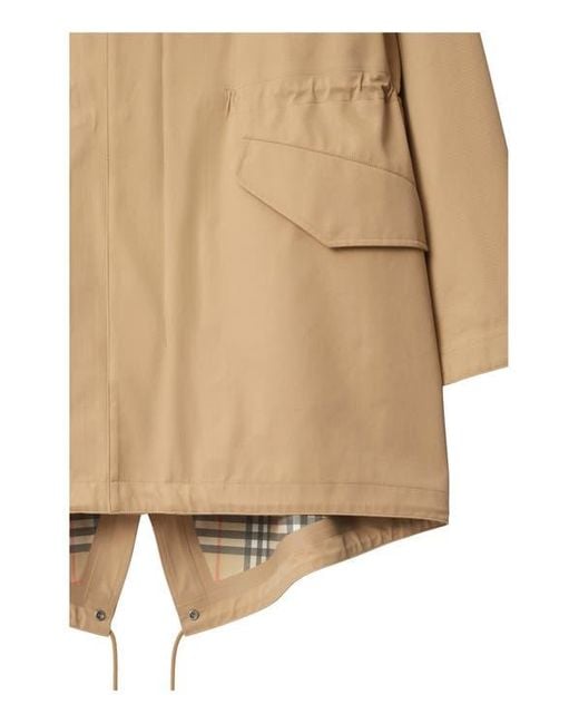 Burberry Natural Bonded Gabardine Parka for men