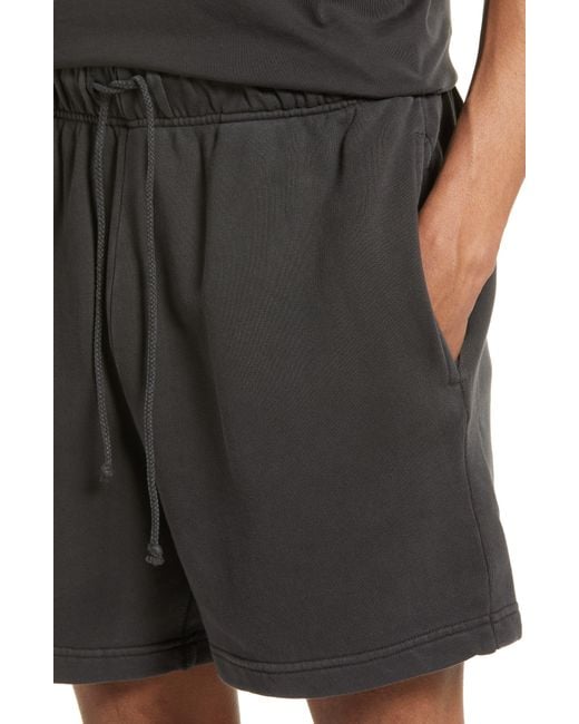 Elwood Gray Core Organic Cotton Brushed Terry Sweat Shorts for men