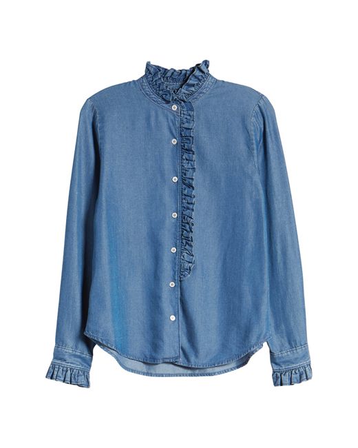 Court & Rowe Blue Ruffle ® Lyocell Shirt