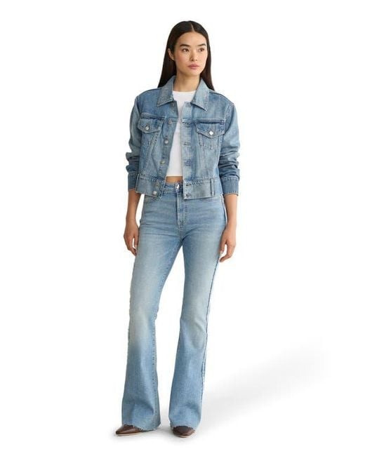 WARP+WEFT Blue Crop Denim Jacket