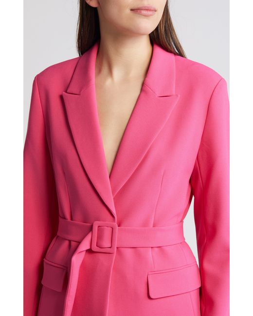 French Connection Pink Whisper Belted Blazer