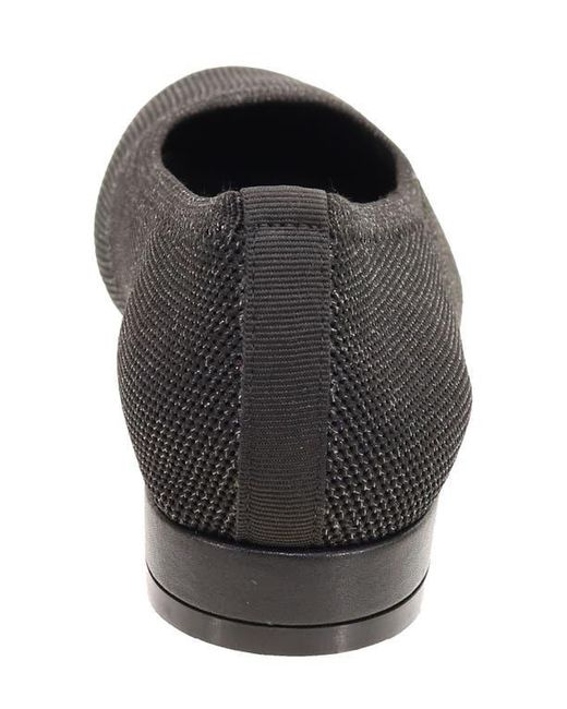 David Tate Black Runway Ballet Flat