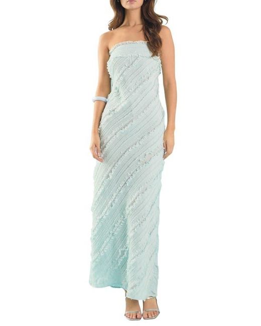 Endless Rose Ruffle Strapless Maxi Dress in Blue | Lyst Endless Rose Ruffle Strapless Maxi Dress in Blue | Lyst