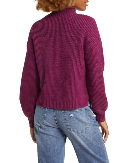 BP. Red Mock Neck Sweater