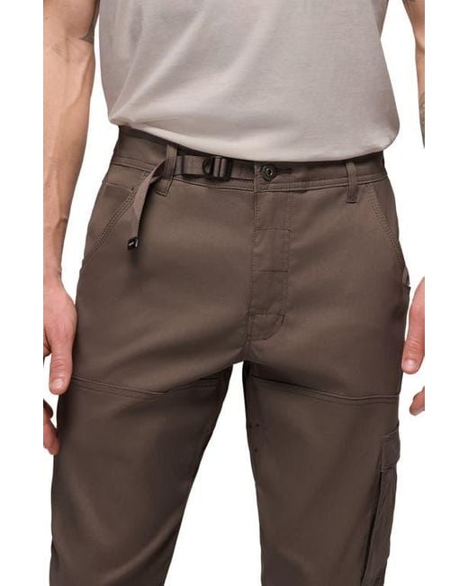 Prana Gray Stretch Zion Cargo Pants for men