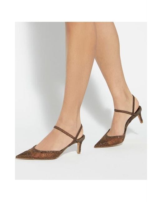 Dune Brown Charismatic Ankle Strap Pump