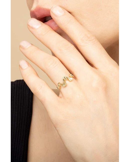 Oradina Metallic 14K Solid Stack Ribbon Ring