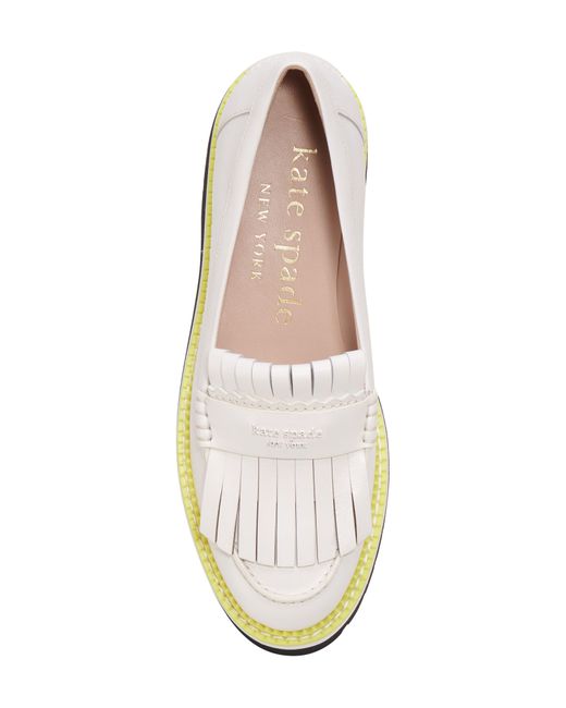 Kate Spade White Caddy Loafer