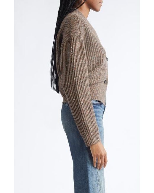R13 Black Split Hem Wool Blend Cardigan
