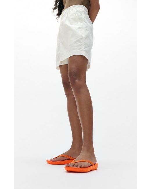 Fitflop Orange Iqushion Splash Crystal Flip Flop