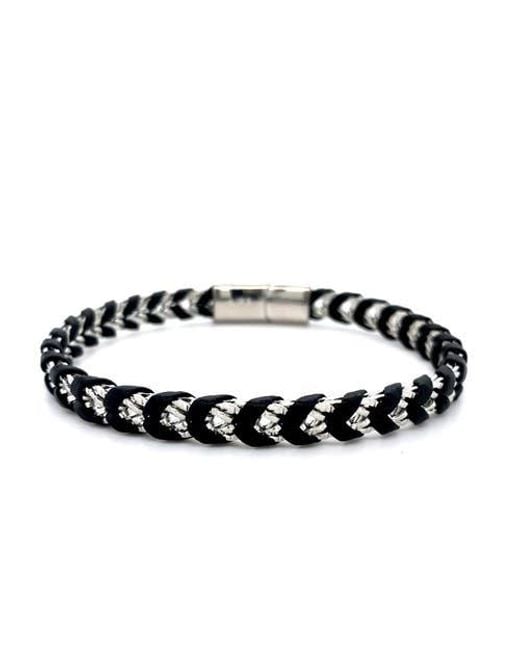 Anna Zuckerman Black Ollie Braid Cuff for men