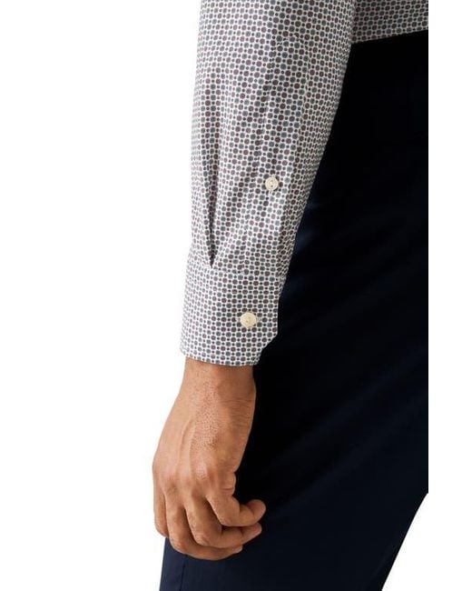 Eton of Sweden Blue Slim Fit Micro Floral Print Shirt for men