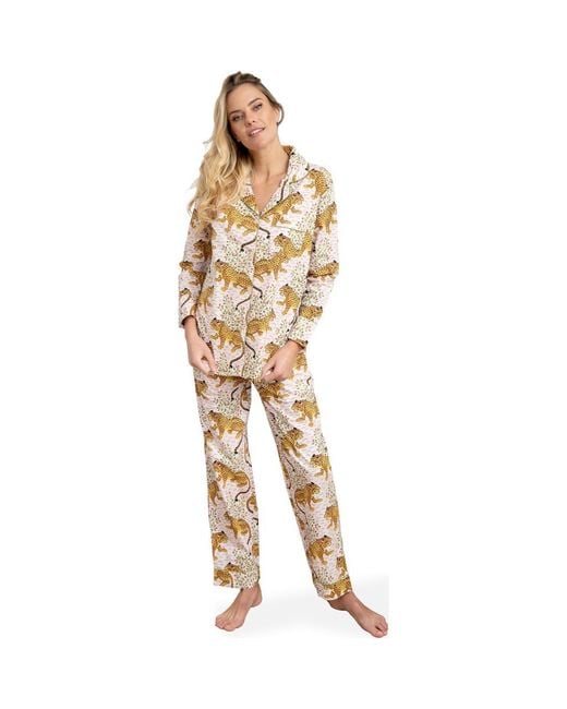 Printfresh Metallic Long Pj Set
