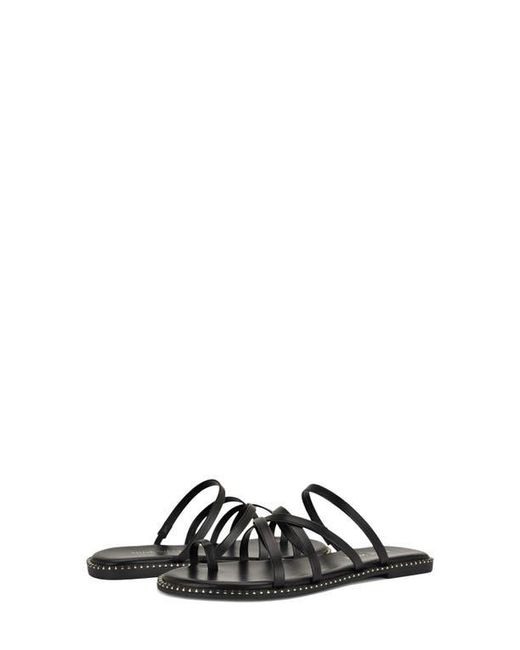 Nine West Black Digen Toe Loop Sandal