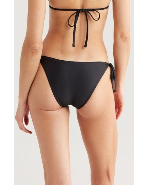 Solid & Striped Black The Iris Side Tie Bikini Bottoms