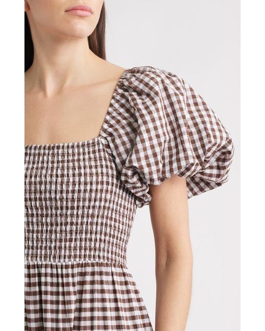 Sister Jane Brown Pollen Gingham Check Midi Dress