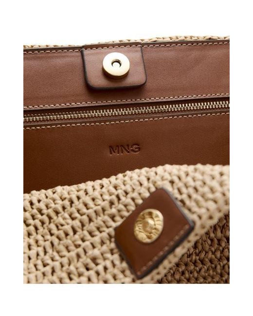 Mango Brown Raffia Tote
