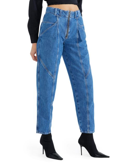 eTica Ética Zoya Seamed Ankle Taper Utility Jeans in Blue | Lyst